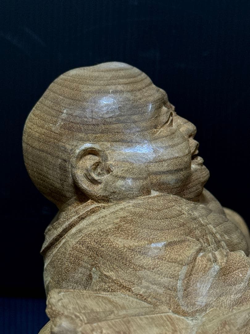 超絶技巧 細密 平安 大仏師 内藤光石 作 木彫 布袋 坐像 桐共箱 仏教美術