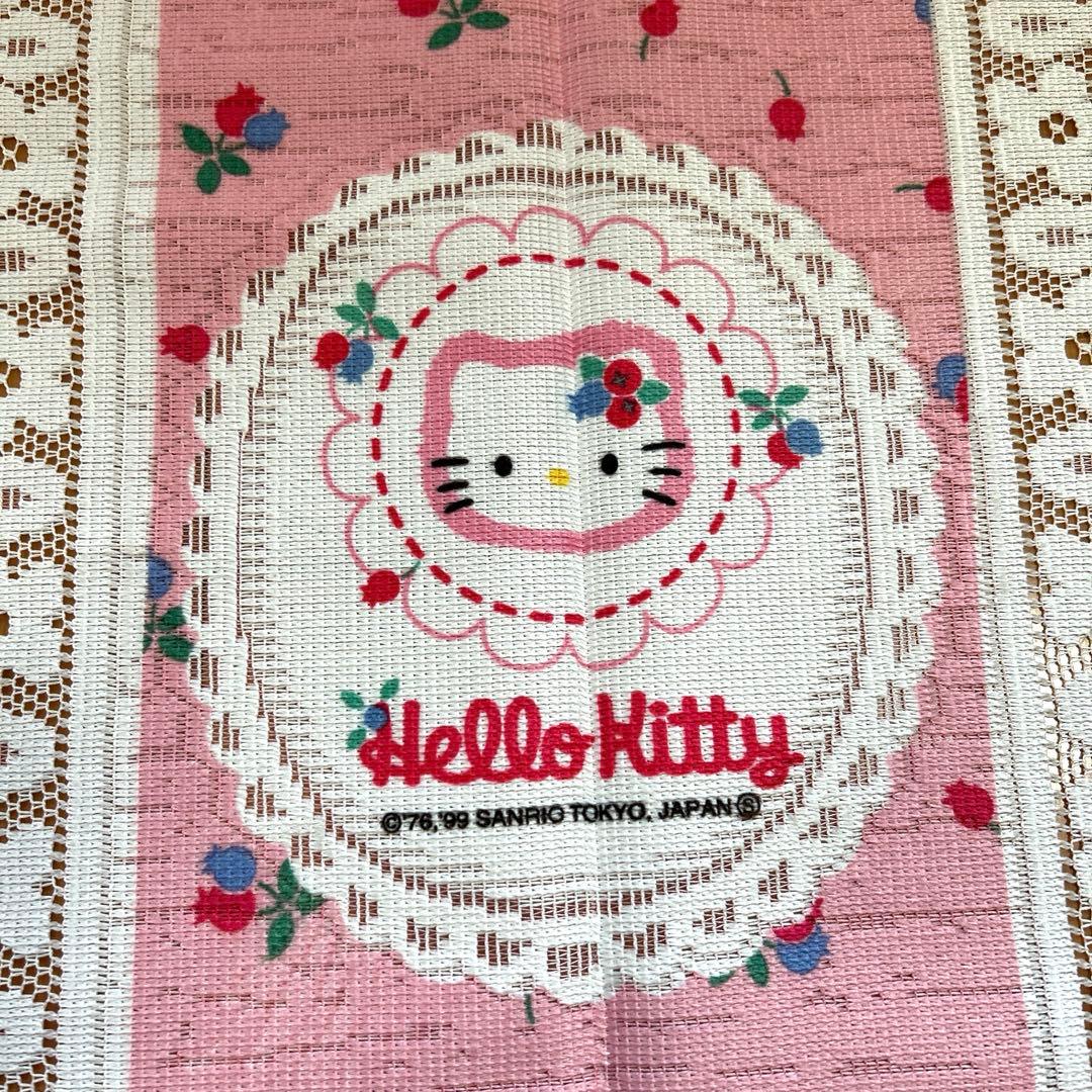 1999年製 ハローキティ のれん カフェカーテン レース 昭和レトロ 希少