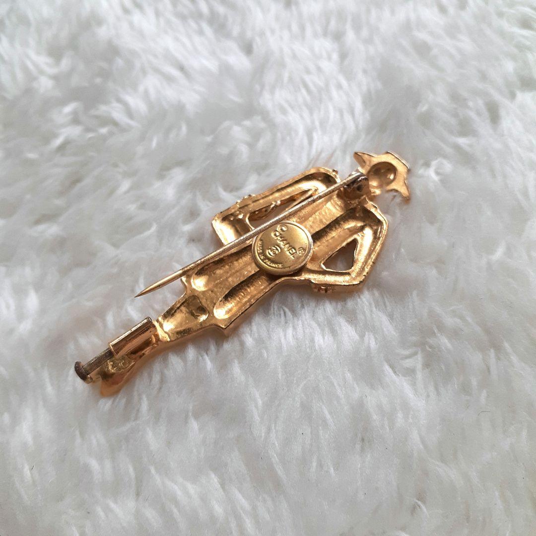 ⭐CHANEL⭐　シャネル　マドモアゼル　ピンブローチ　ゴールド　アクセサリー