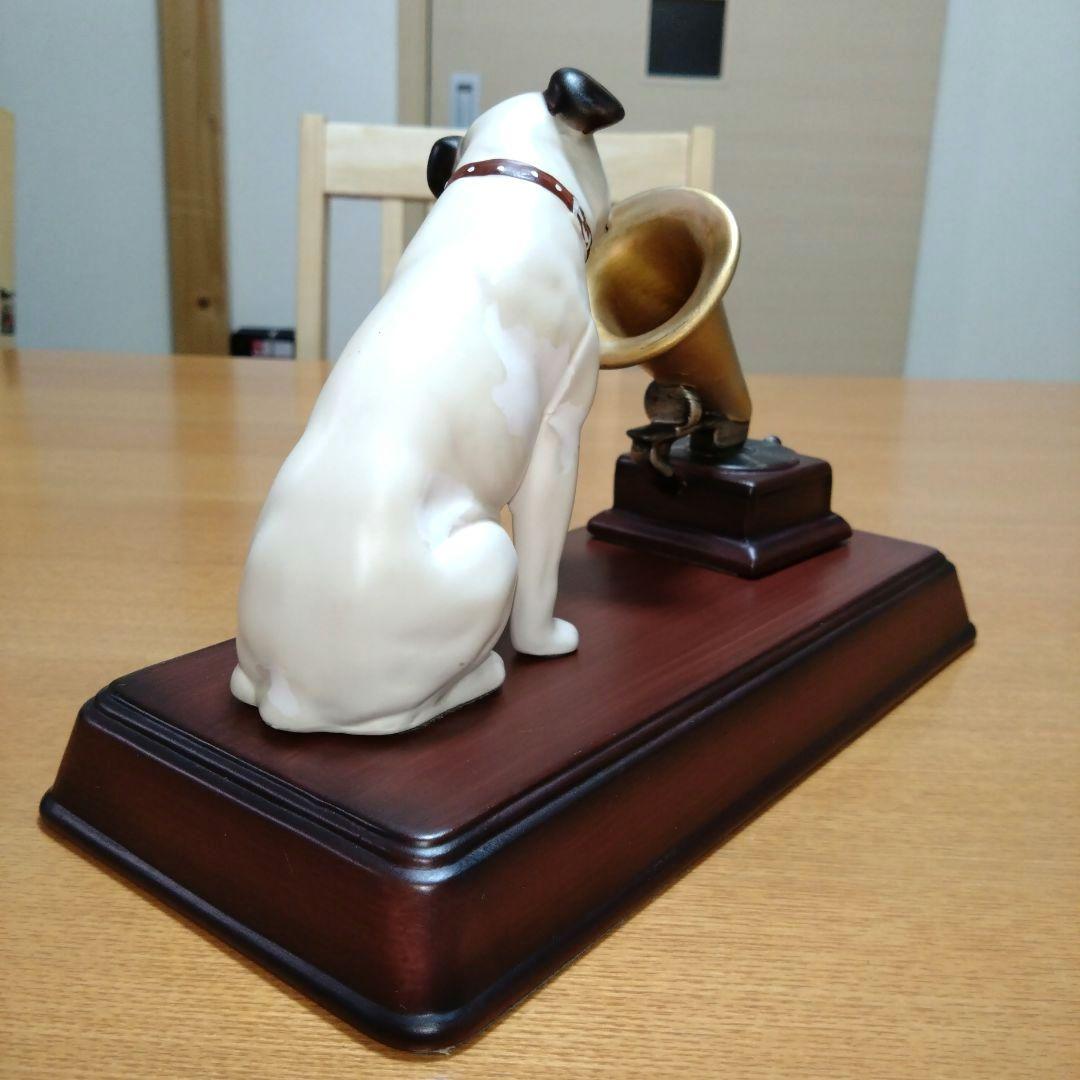 【昭和レトロ】◆ビクター犬◆蓄音機とニッパー台座付◆陶器製◆超稀少◆アンティーク