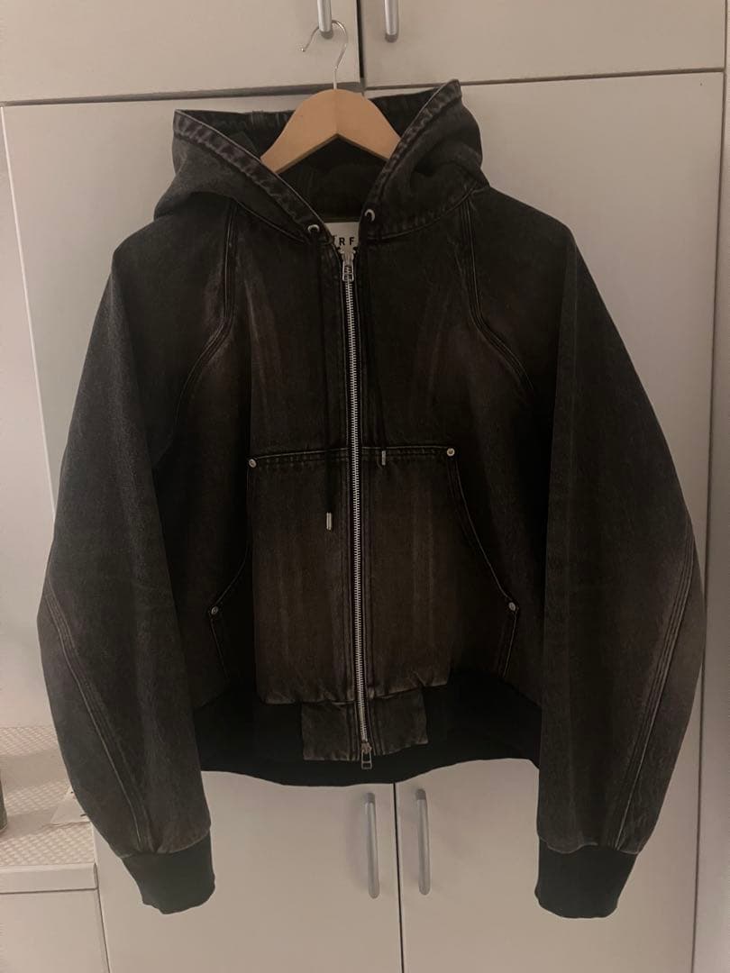 ジャケット・アウター 25ss 2 NVRFRGT denim hooded work jacket