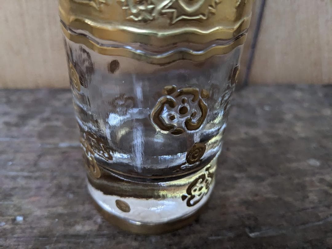 純金 ベネティアングラス　ベネチアングラス　硝子　タンブラー　S7