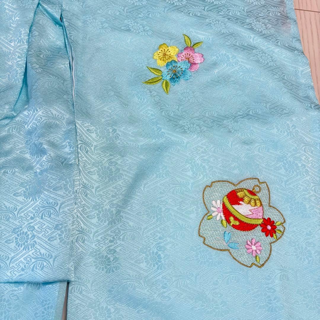 七五三 子供着物　襦袢セット　3歳　美品　水色