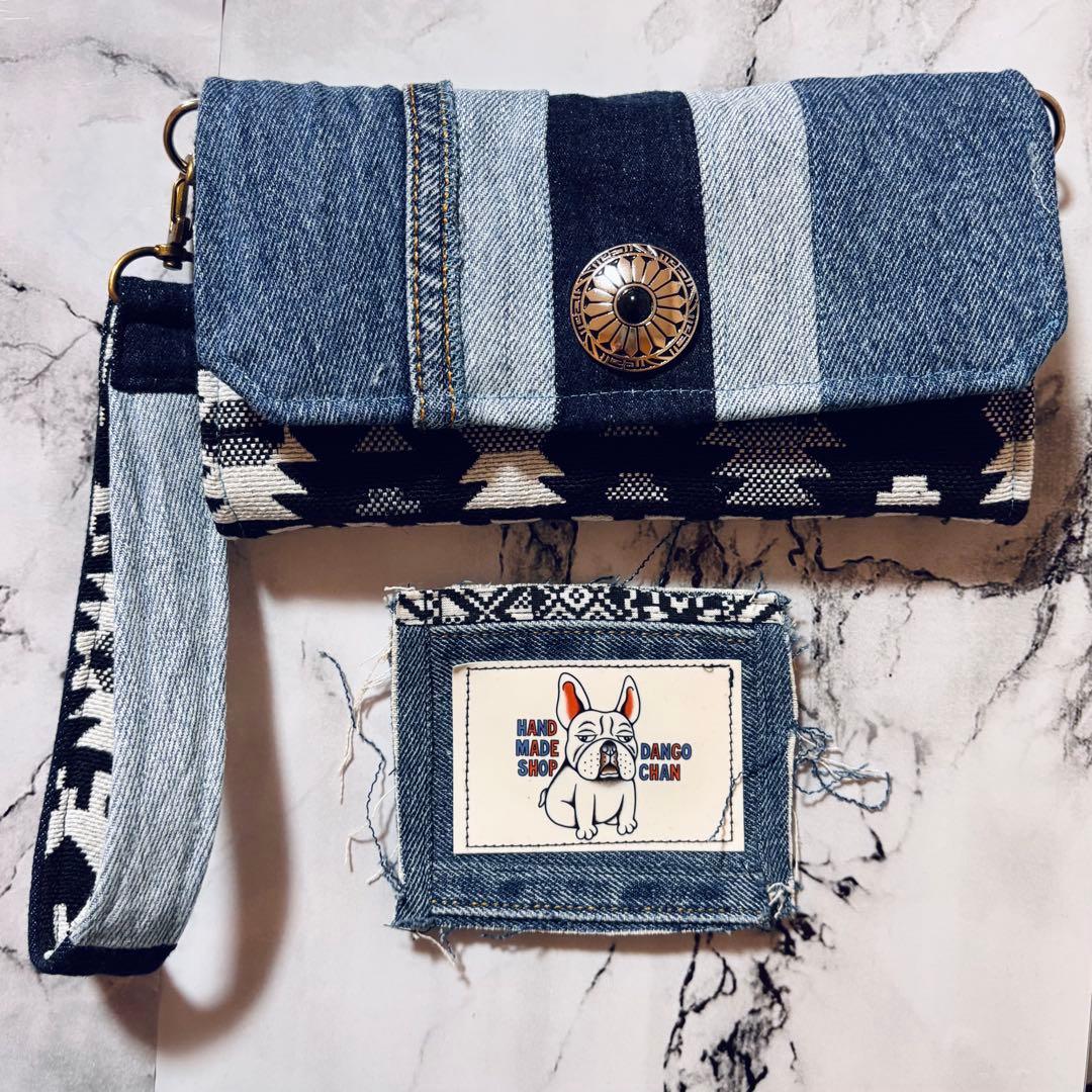 デニムリメイク　財布　一点物