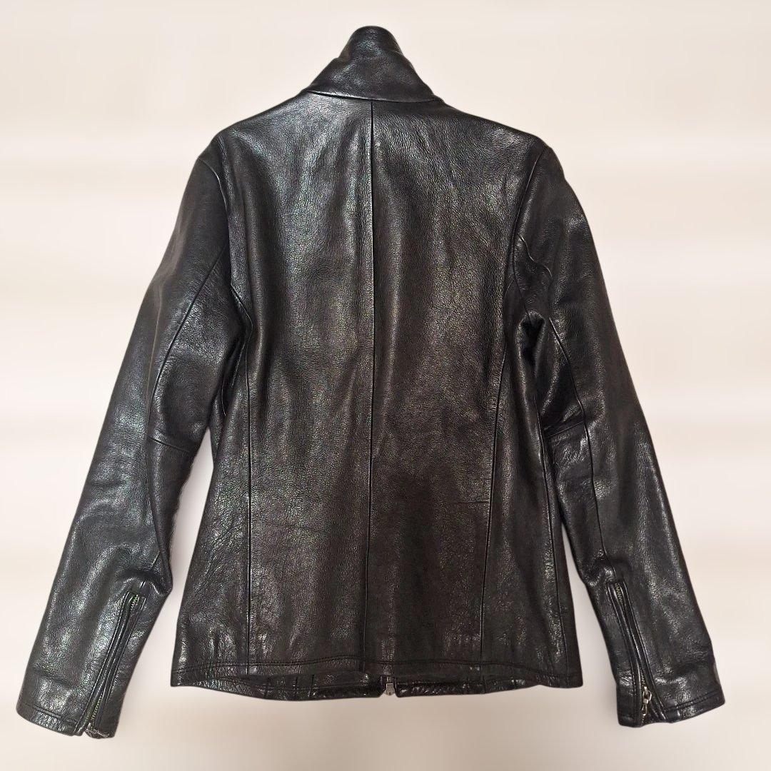 FUGA 　ゴートレザー　 シングルライダース 黒　サイズ46