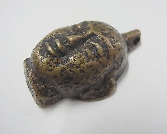 ★L1301★古パーツ　ナガ族　伝世品　ペンダント　人面護符 エスニック