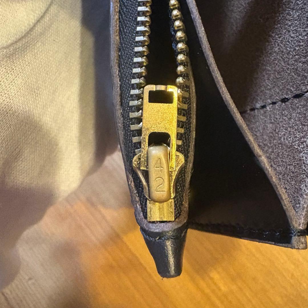 トラッカーウォレット　ロング　クロムエクセル　3層　小判カン付　茶芯