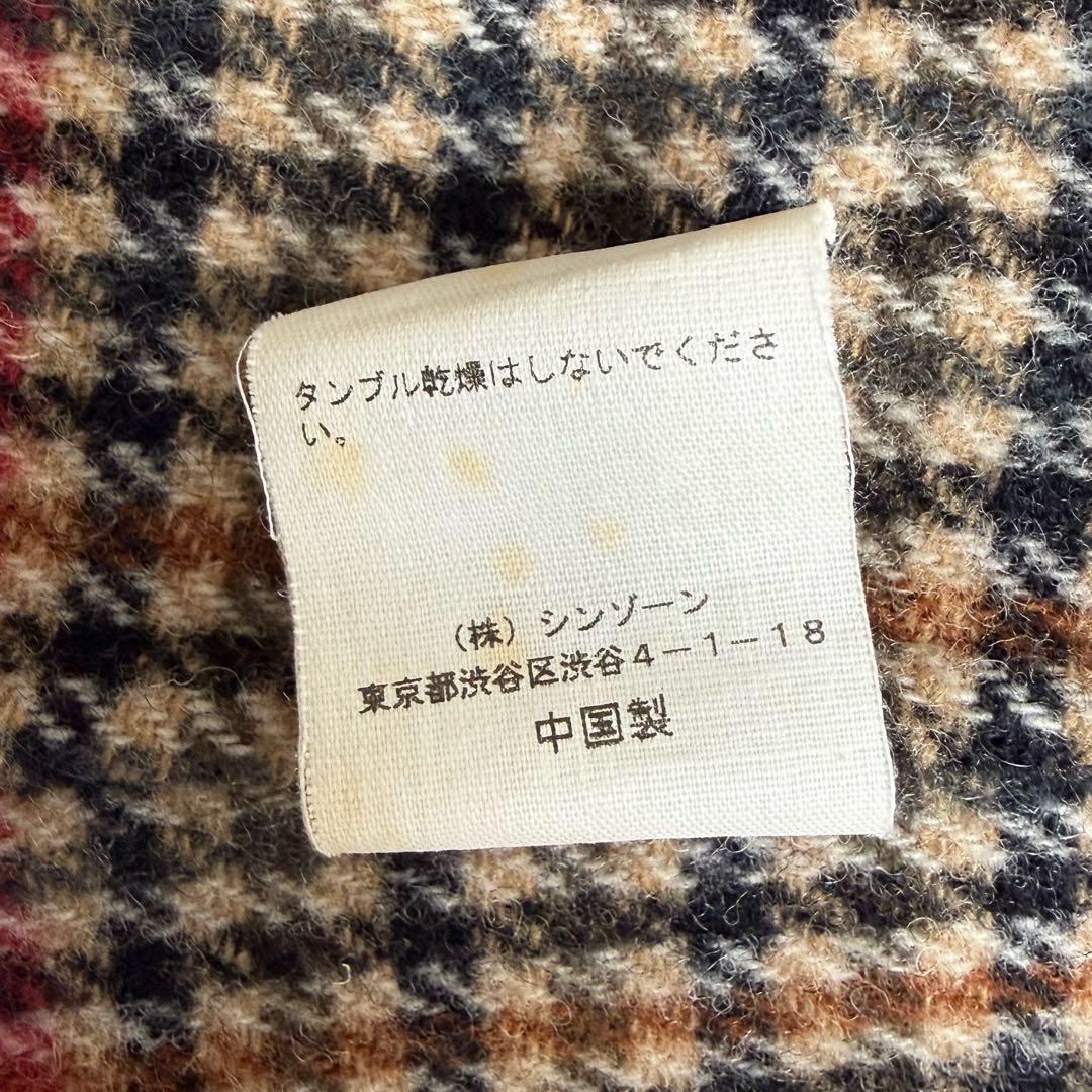 美品　シンゾーン　バルマカーンコート　チェック　34 クラブチェック