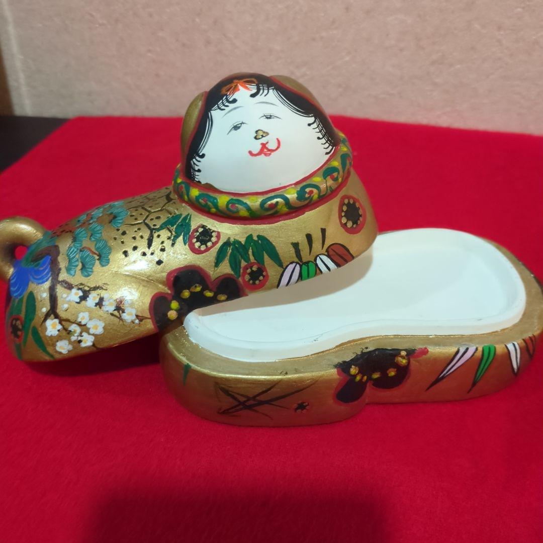 犬筥　手描き　雛人形用　雛道具