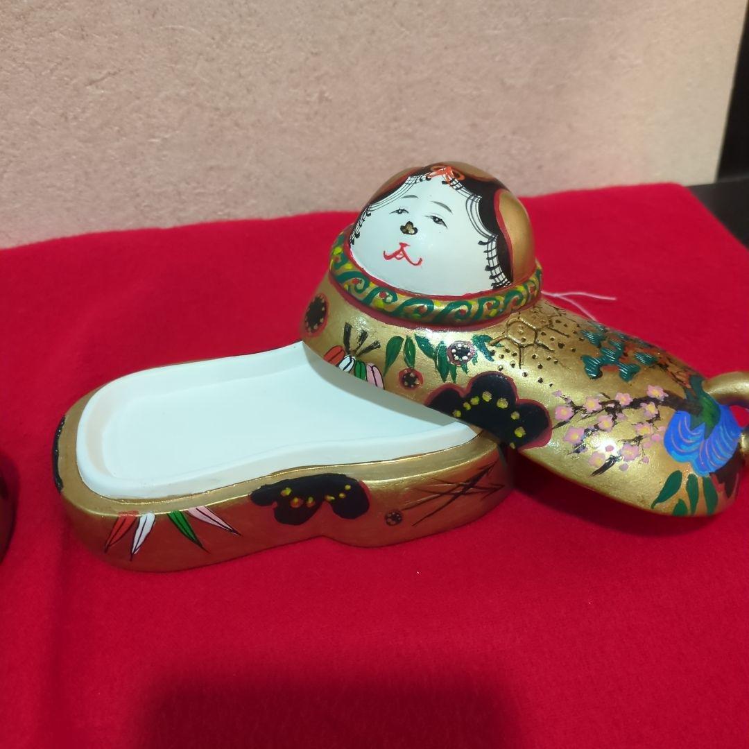 犬筥　手描き　雛人形用　雛道具