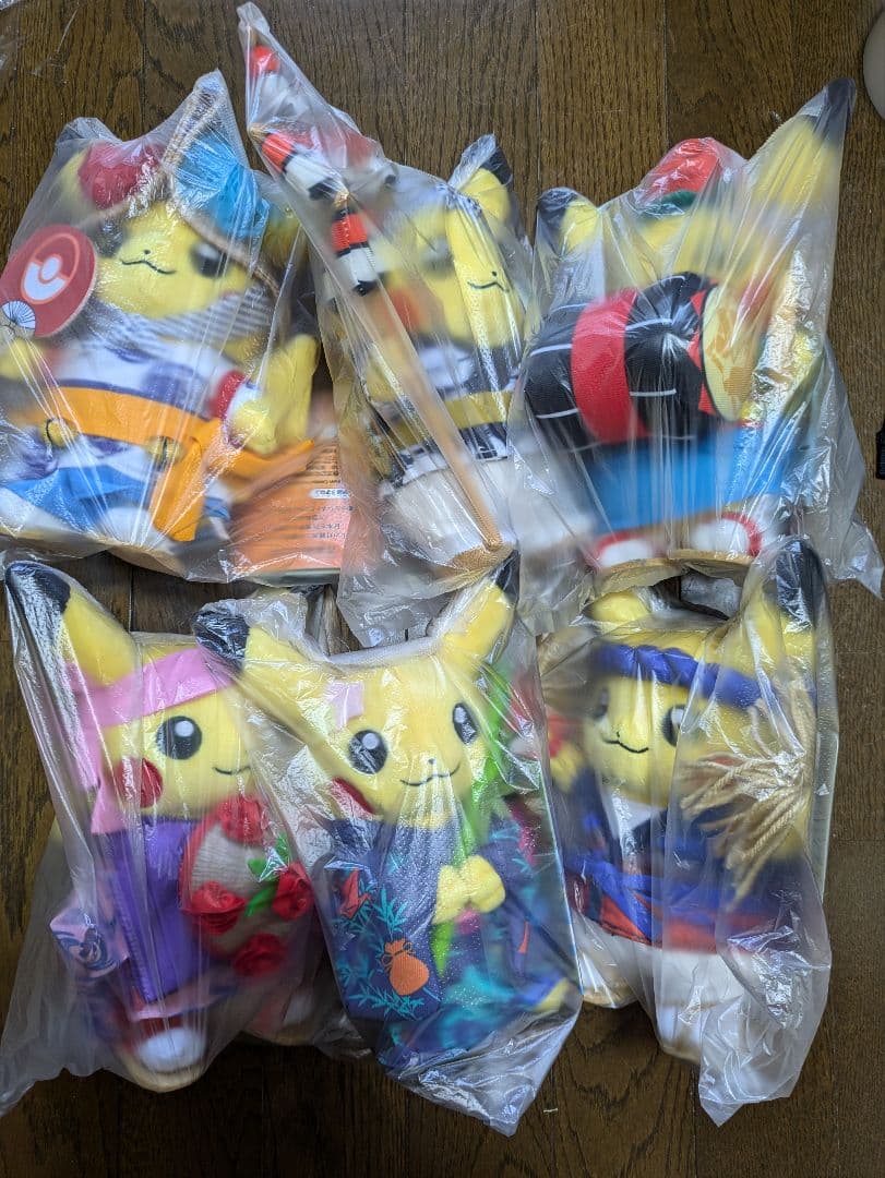 ポケモンセンタートウホク　お祭り　ピカチュウ　ぬいぐるみ　6種 　オマケ付㉖