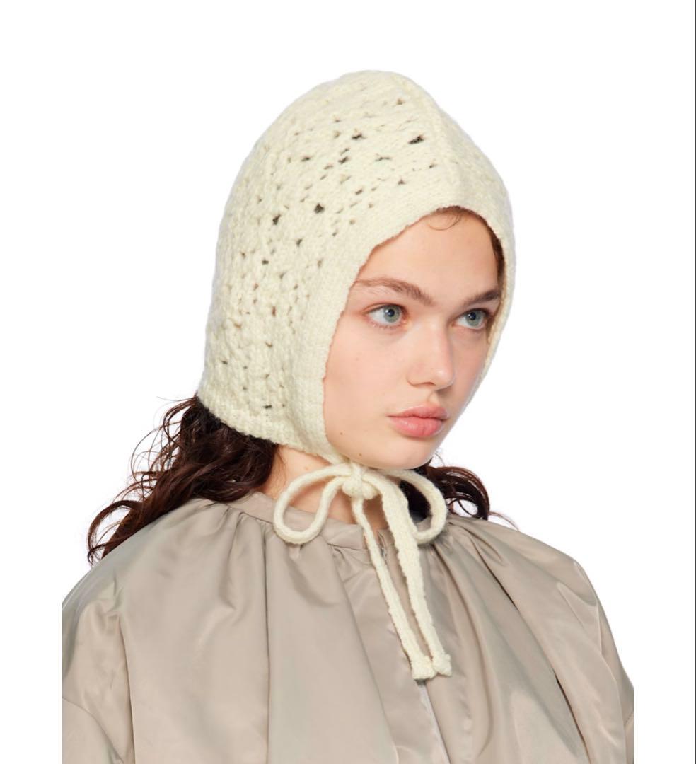 AMOMENT CROCHET KNIT BONNET クロシェ　バラクラバ
