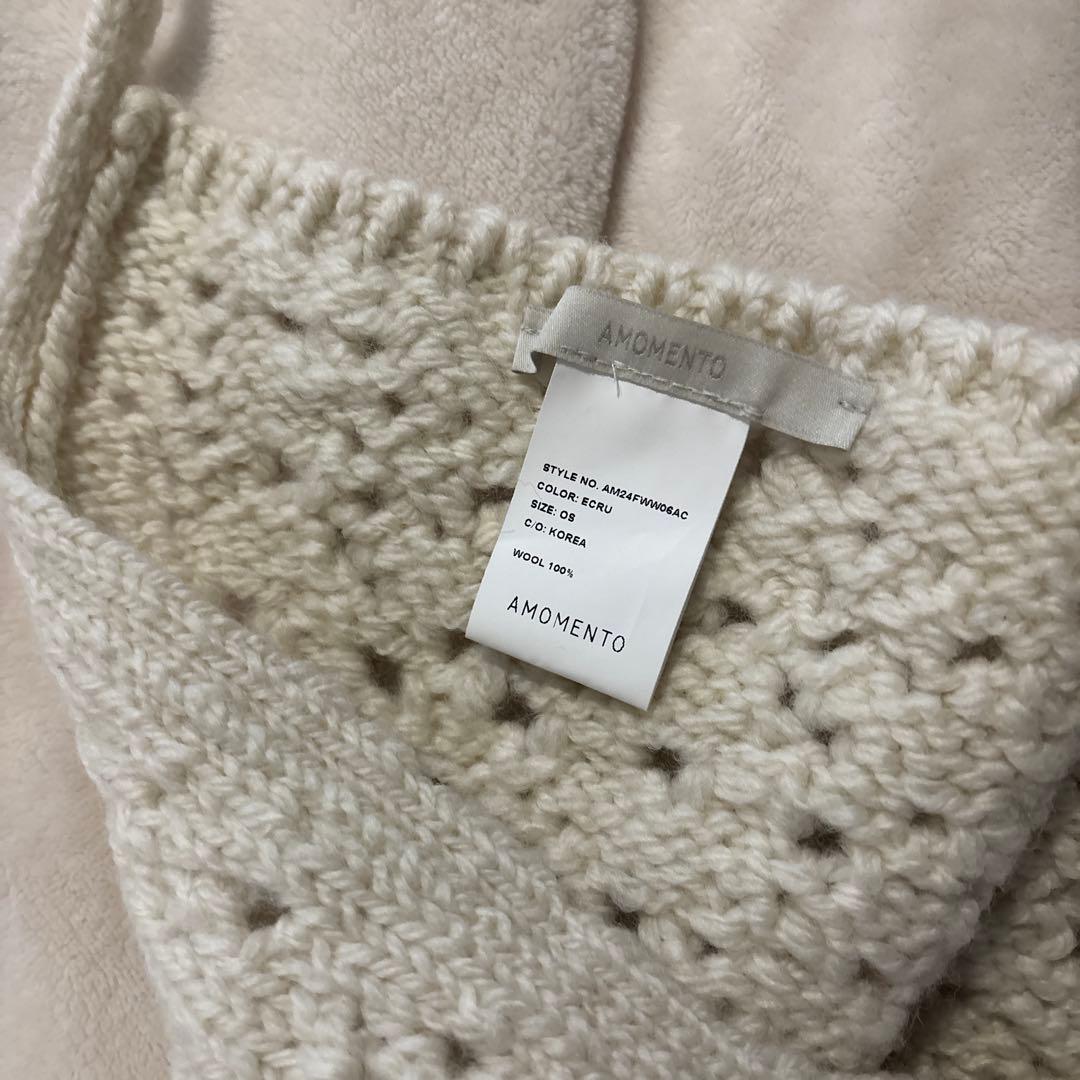 AMOMENT CROCHET KNIT BONNET クロシェ　バラクラバ