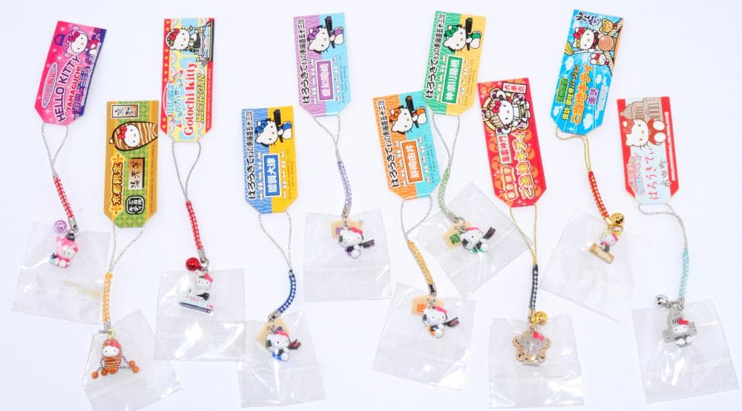 ハローキティ ご当地 ストラップ セット まとめ 90個 根付