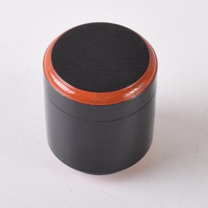 茶道具　西大寺　日の丸茶入　松本実道書付　共布共箱　V　8230