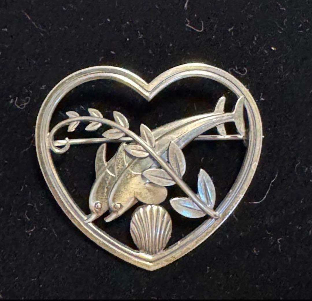 週末セール❗️ヴィンテージ ジョージジェンセン イルカ ブローチ 312