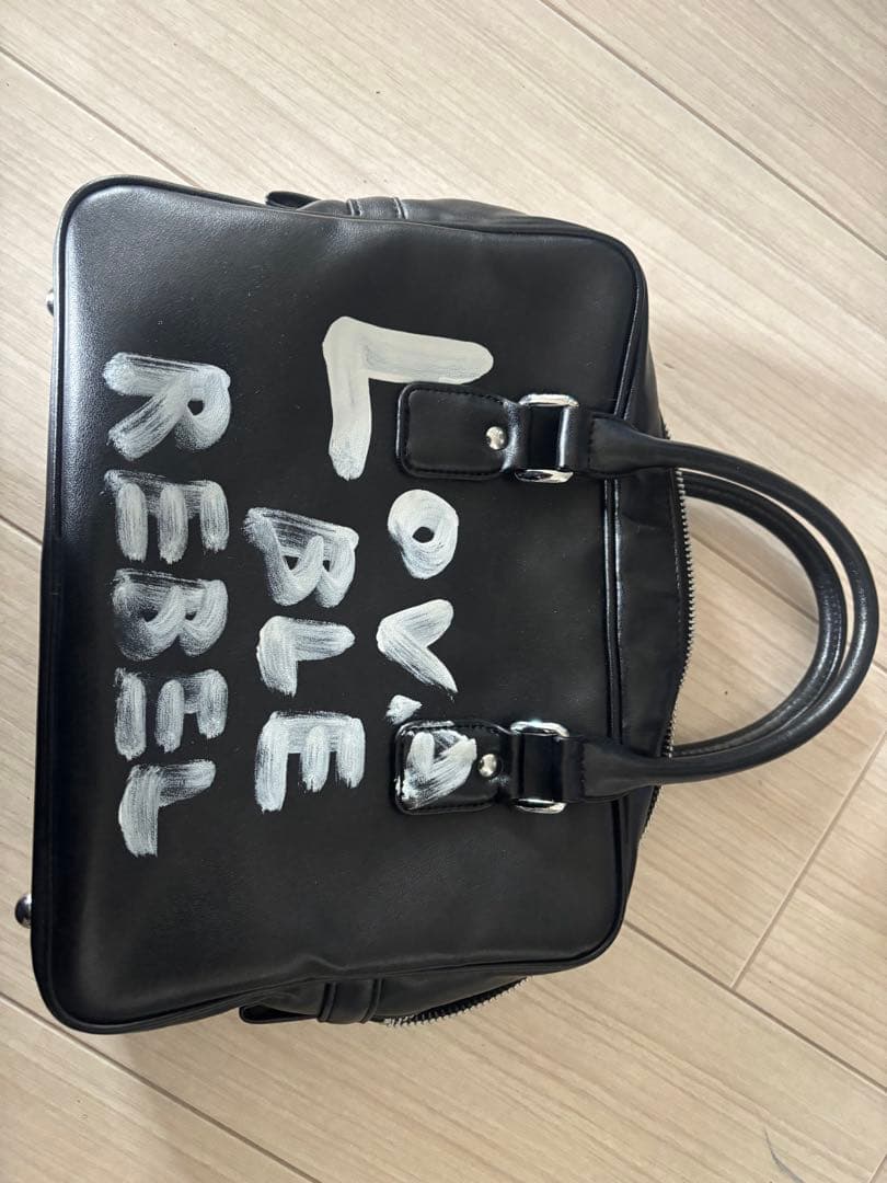 コムデギャルソン　ガール　ハンドバッグ　ハンドペイント　コムデギャルソンガール