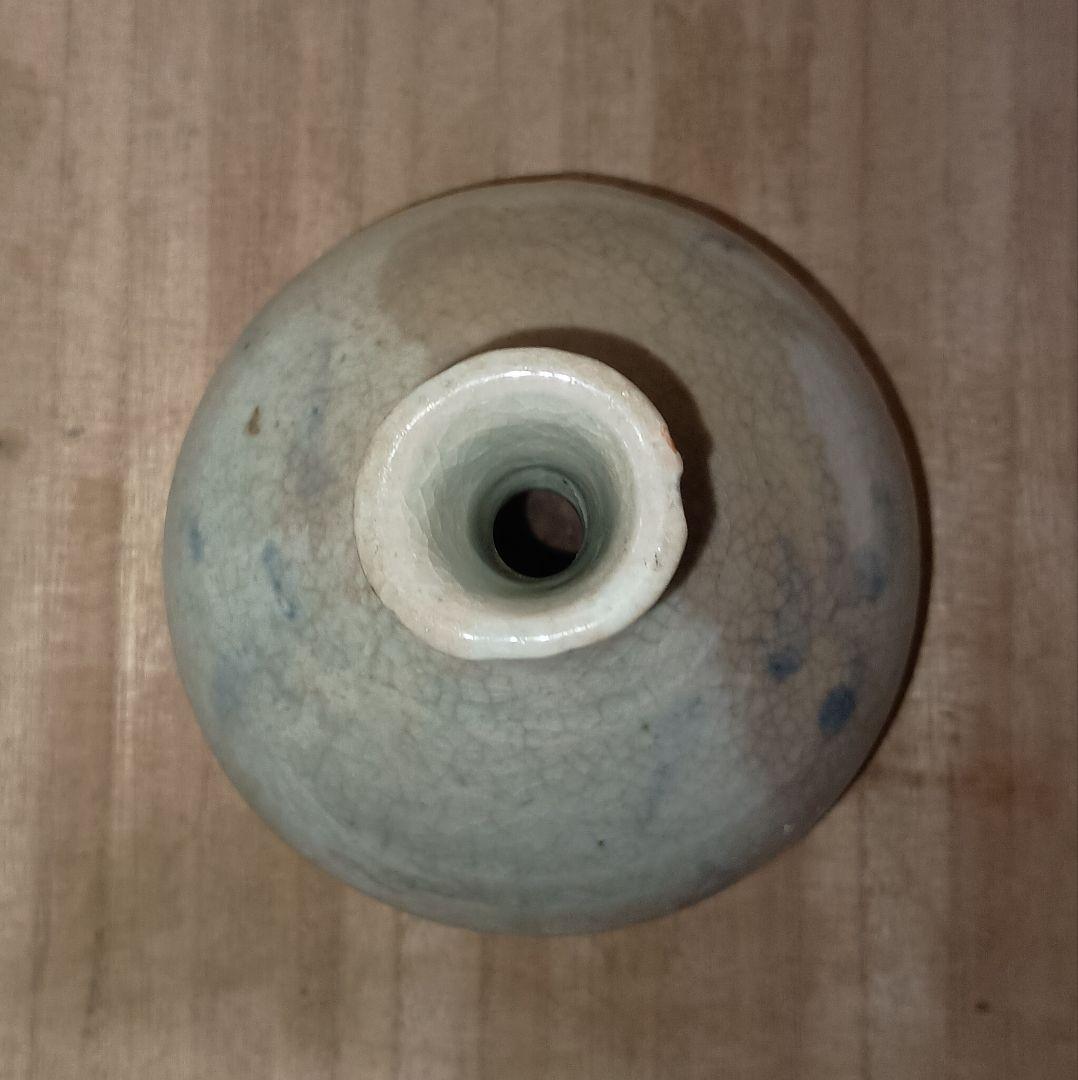 ■□■白磁染付瓶■□■李朝時代後期■□■18世紀〜19世紀■□■鑑定済■□■