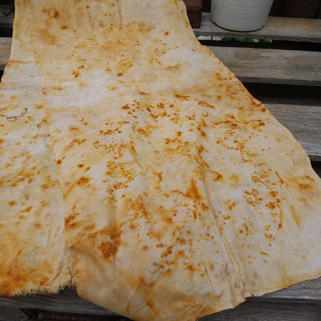 ①てるりん。64，ジャンクジャーナル素材。錆染め布