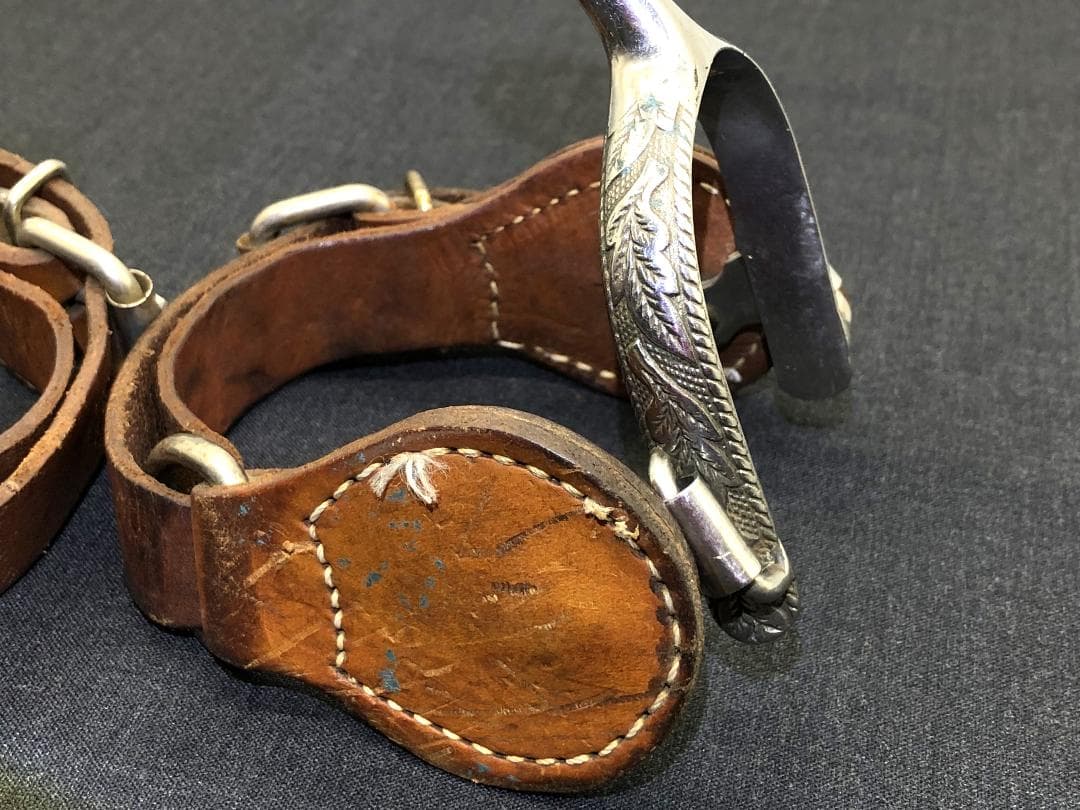 【 USAカウボーイ スパー 】　拍車実物　20世紀　ベルト付き