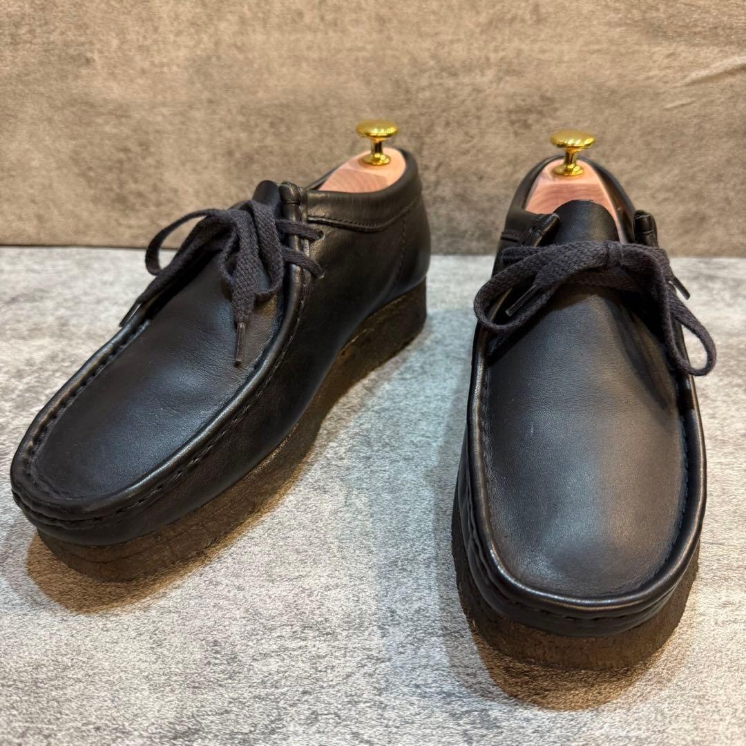【美品】Clarks クラークス ワラビー レザー シューズ クレープソール