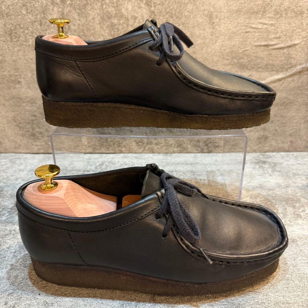 【美品】Clarks クラークス ワラビー レザー シューズ クレープソール