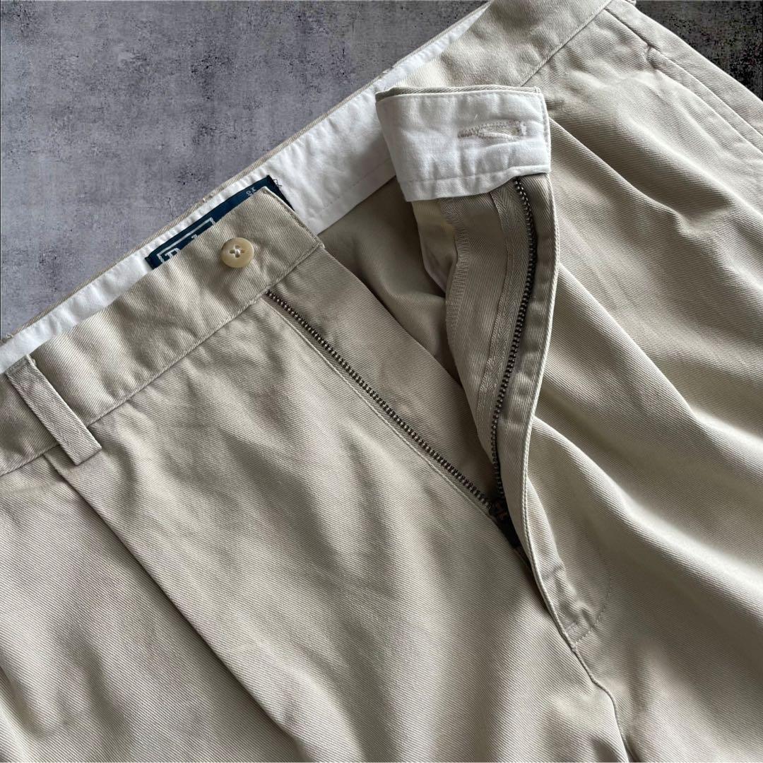 90sグレージュRalphLaurenポロチノW36L34 HAMMOND