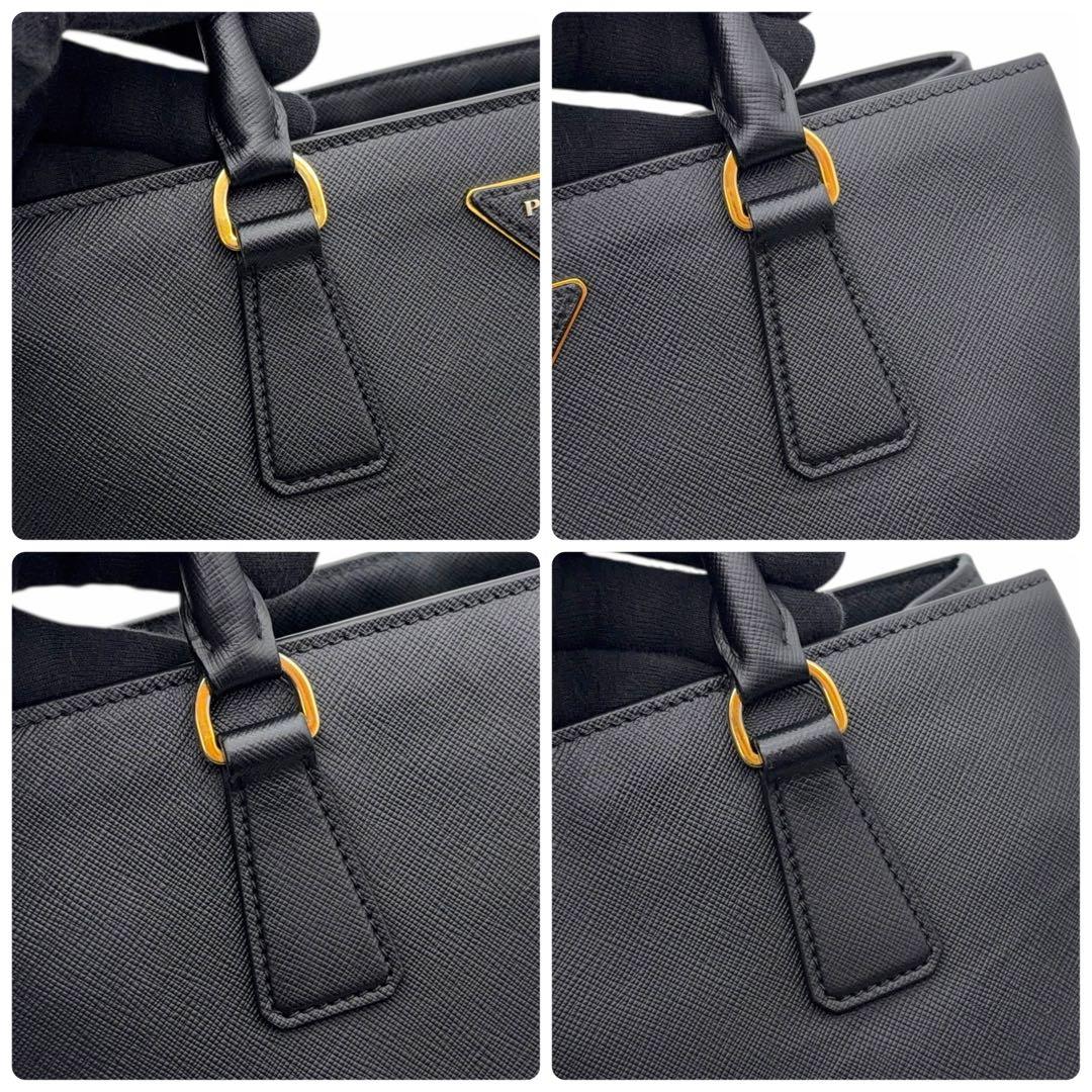 PRADA プラダ サフィアーノ ガレリア ２WAY ハンドバッグ ブラック