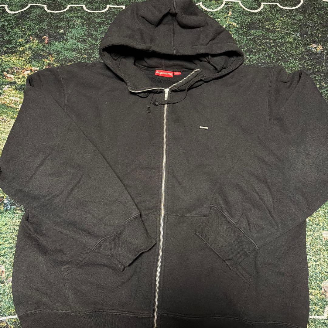 シュプリーム スモールボックスロゴ ジップパーカー 黒 カナダ製肉厚 XL