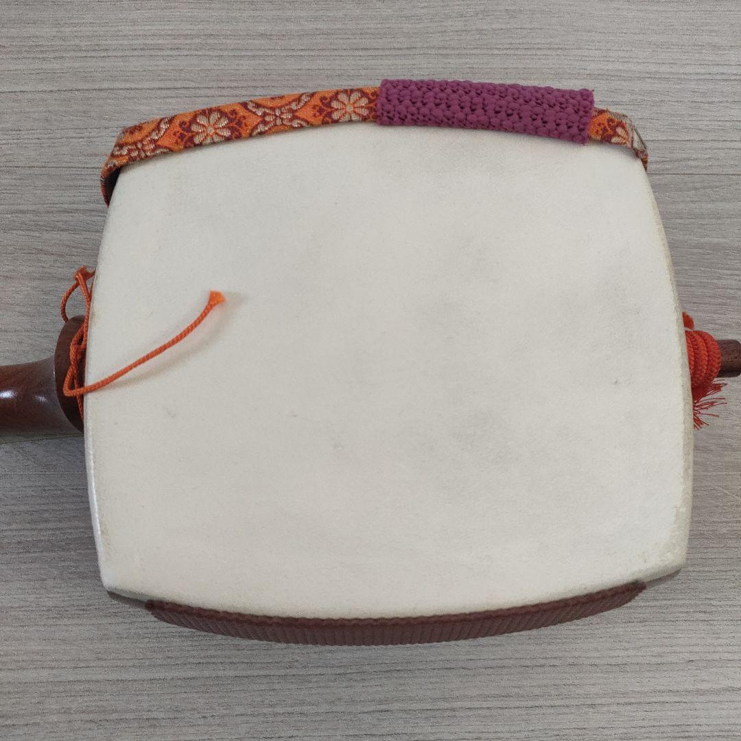 皮裂け気味の小さい傷あり　細棹三味線セット