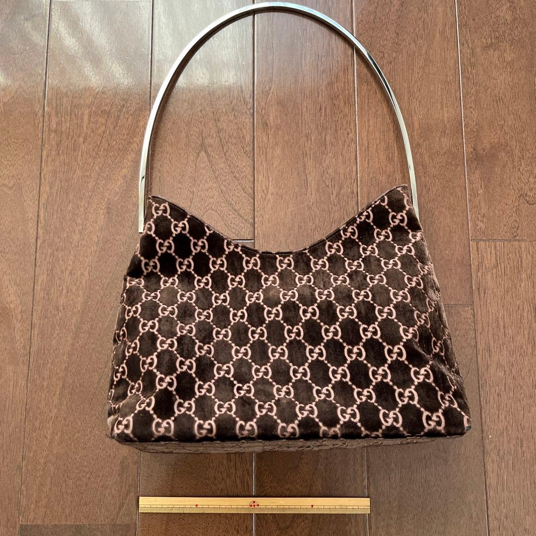 GUCCI GGパターン ベルベットショルダーバッグ&ストール