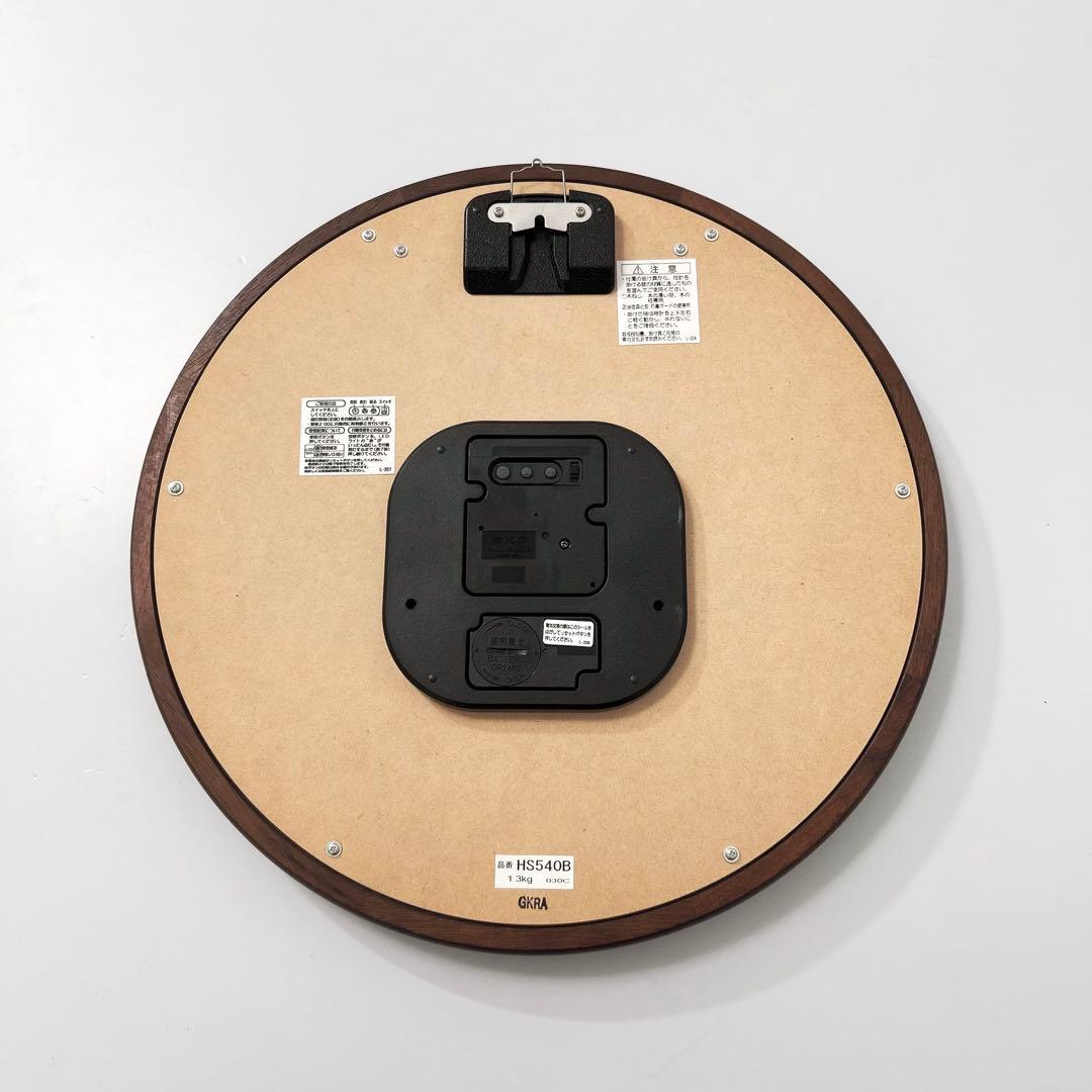 美品 SEIKO EMBLEM セイコー 電波時計 掛時計 HS540B 無垢