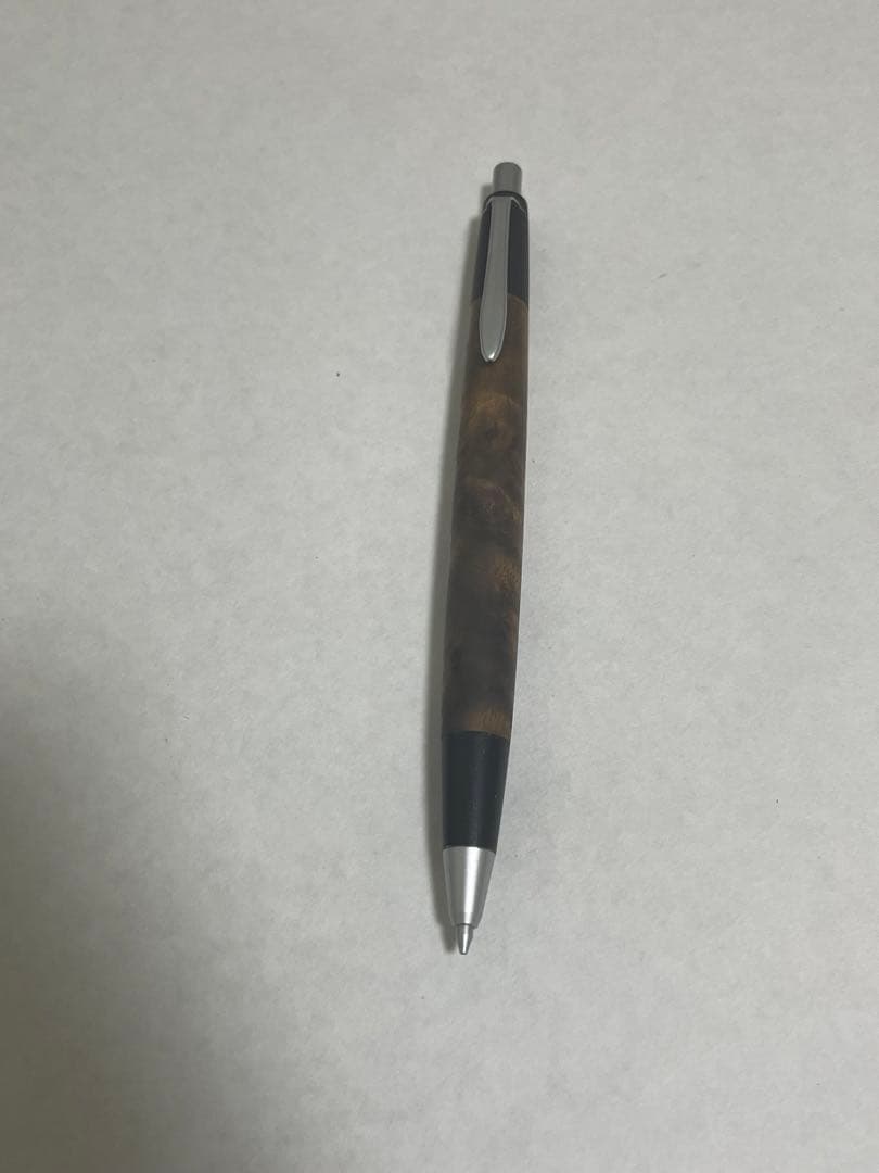 ばちゃぶちゃ。 野原工芸旧型　マーブルウッド　シャーペン　固定式口金