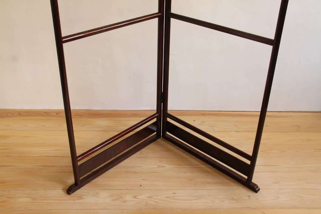 衣紋かけ　パーテーション　間仕切　鶴　古道具　古家具　アンティーク　ビンテージ