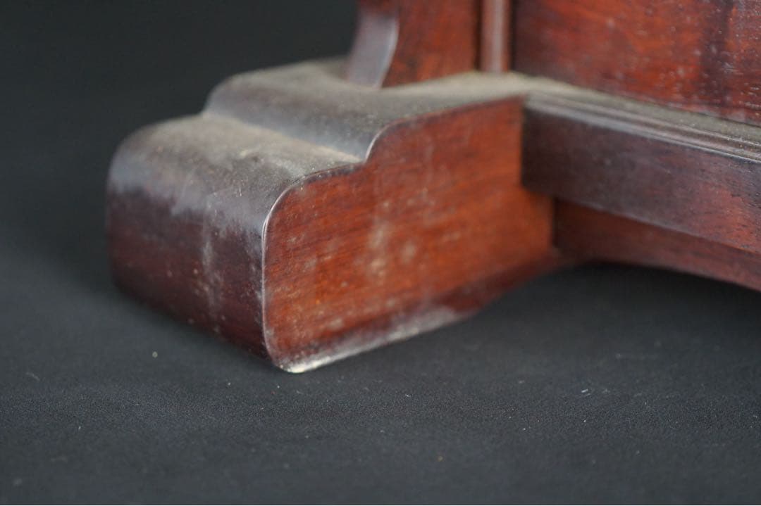 時代武具 木製 無垢材 鍔透かし 四振掛用 刀掛け 武具 刀装具