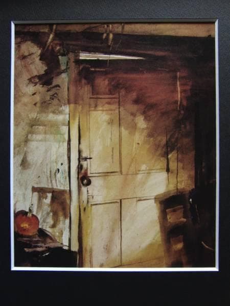 Andrew Wyeth、WITCH DOOR、希少画集画、新品高級額、額装付