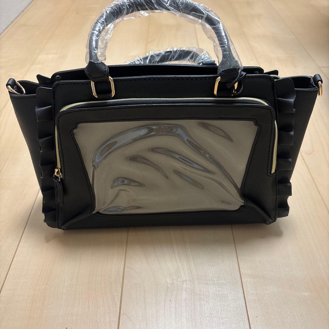 《推し事バッグ》クリアポケット付きトートバッグ