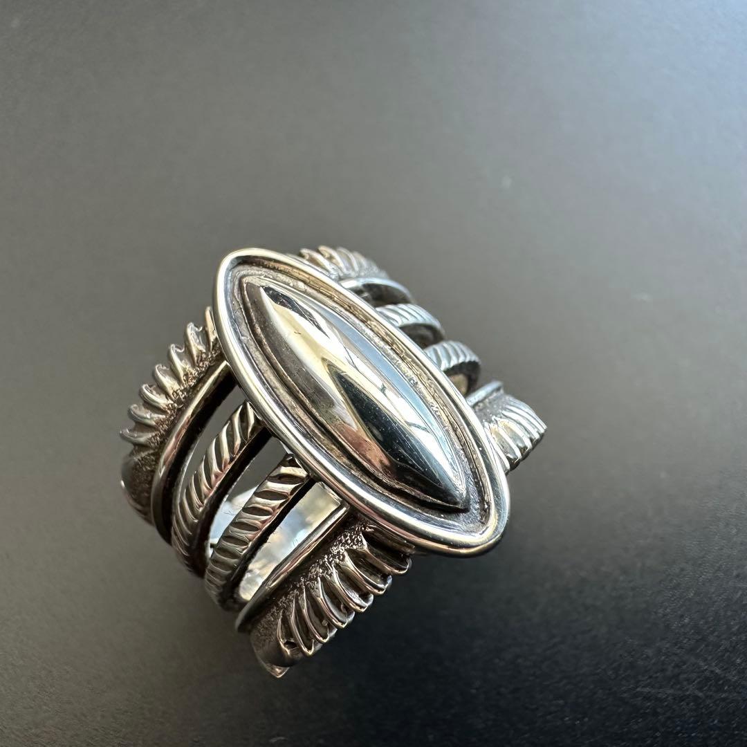 Navajo Ron Bedonie チゼルワーク リング 20号