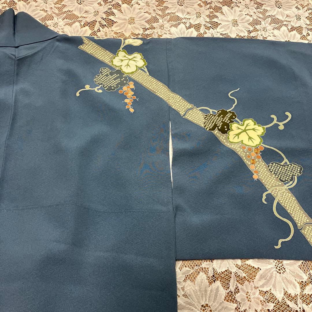 ３点！訪問着&コプト三彩花袋帯&新品三越帯締め クリーニング済み