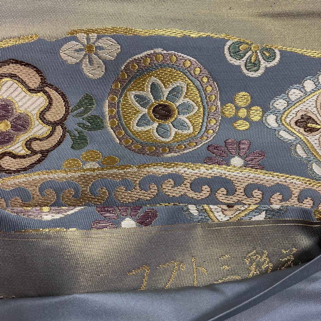 ３点！訪問着&コプト三彩花袋帯&新品三越帯締め クリーニング済み