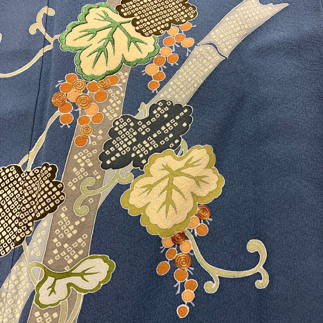 ３点！訪問着&コプト三彩花袋帯&新品三越帯締め クリーニング済み