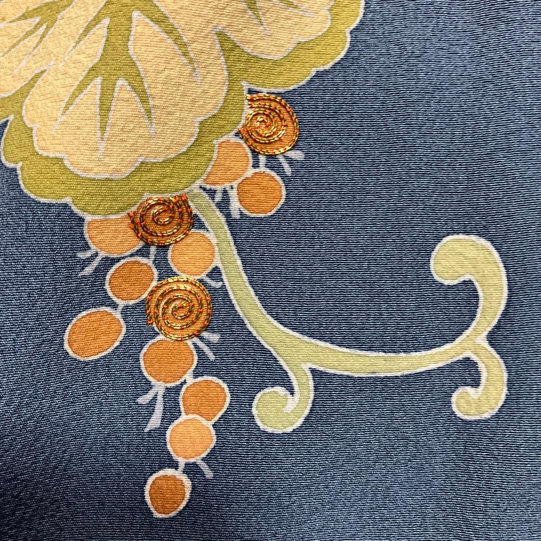 ３点！訪問着&コプト三彩花袋帯&新品三越帯締め クリーニング済み