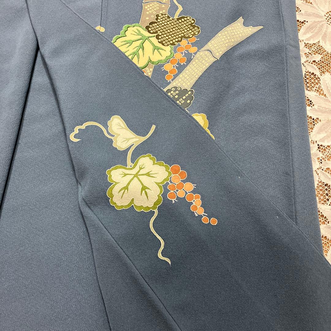 ３点！訪問着&コプト三彩花袋帯&新品三越帯締め クリーニング済み