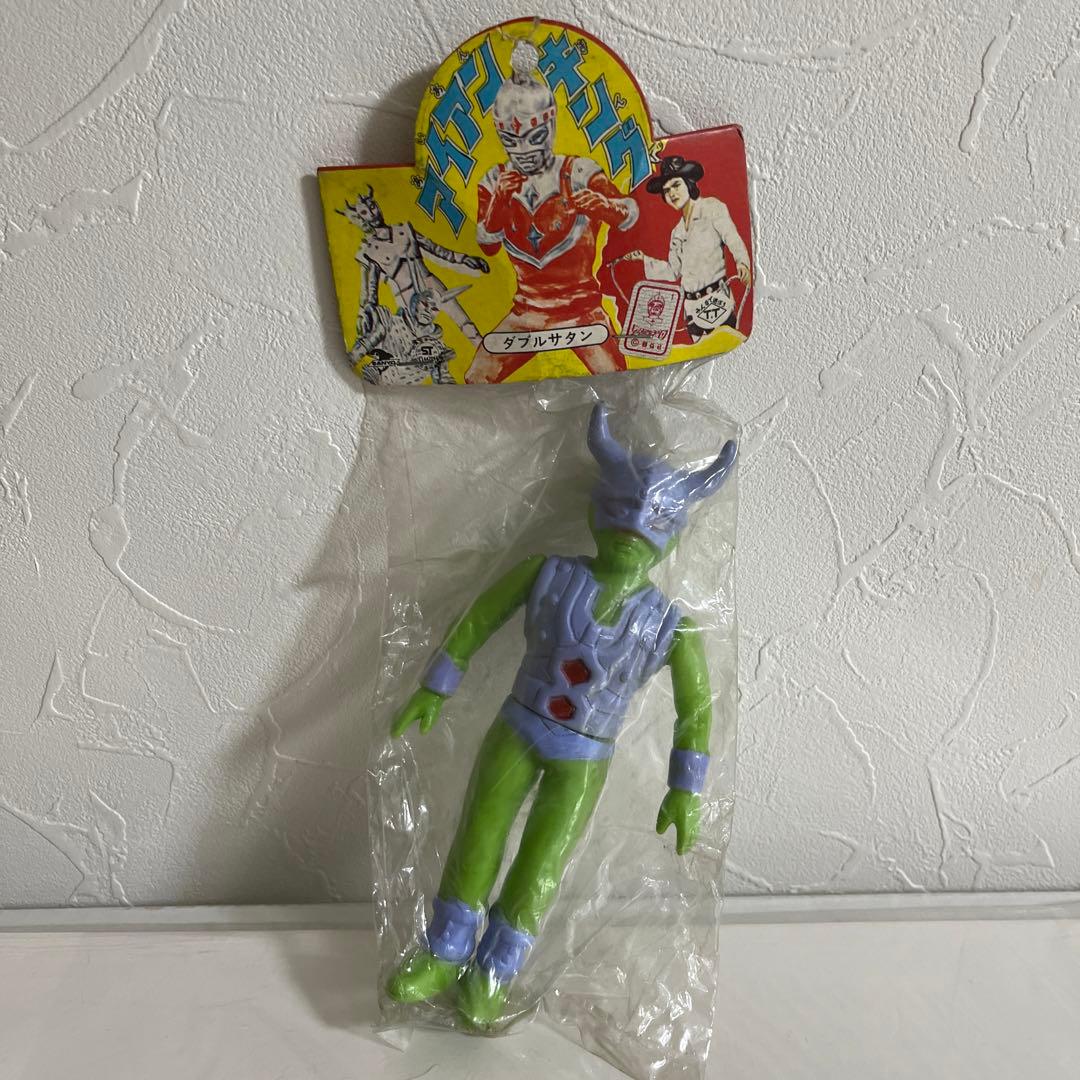 ⚠️デッドストック　当時物　アイアンキング　ダブルサタン　ミドルソフビ　タカトク
