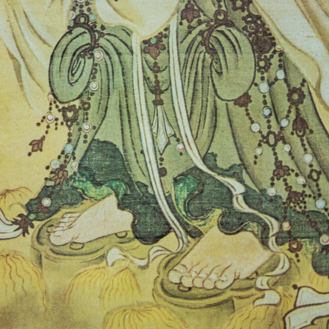 掛軸-1455　山崎弁栄　観音図　印刷工芸作品