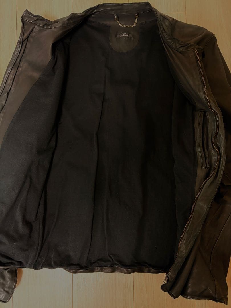 Sisii ブラック レザー シングルライダース