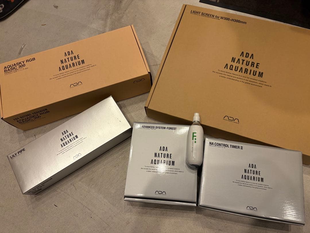 ADA CO2システム、30cmLEDライトなど6点【引退セット】