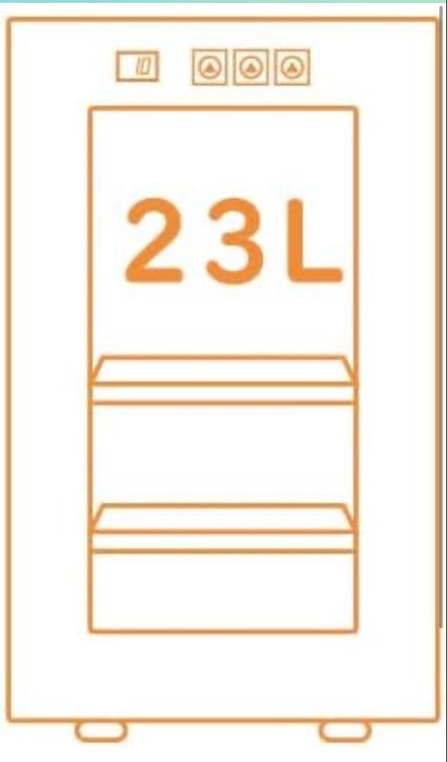 小型冷蔵庫 23L 静音 おしゃれ 省エネ1ドア ペルチェ式 温度設定7-18℃