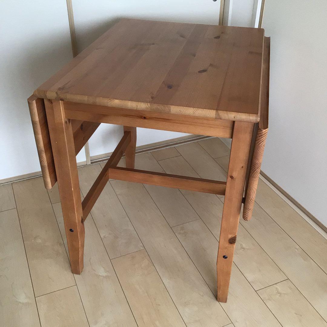 IKEA <限界価格> ダイニングテーブル ドロップリーフ式　天板の広さ調整可