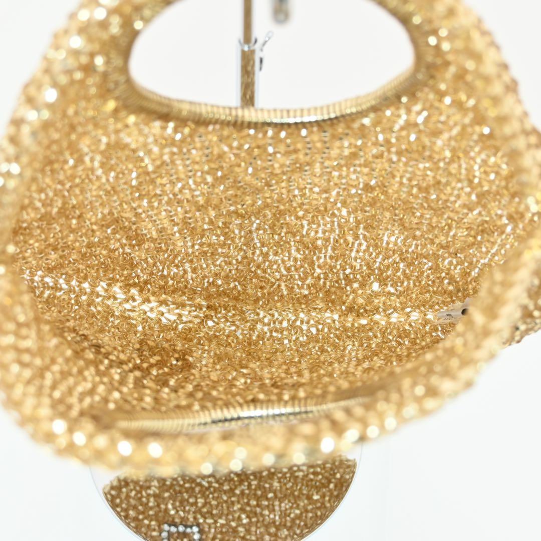 ★美品★アンテプリマ ビーズリボン ゴールド ハンドバッグ